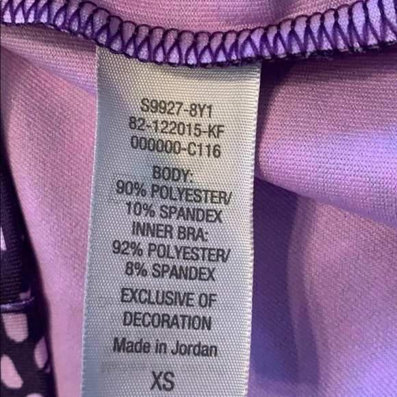 Champion Duo Dry XS Top with bra in EUC purple - Picture 4 of 6